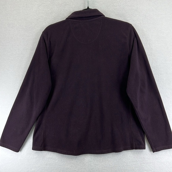 GAP Pullover Fleece Women’s Top Size XL Eggplant Purple 1/3 Zip Front Polyester - Picture 6 of 9